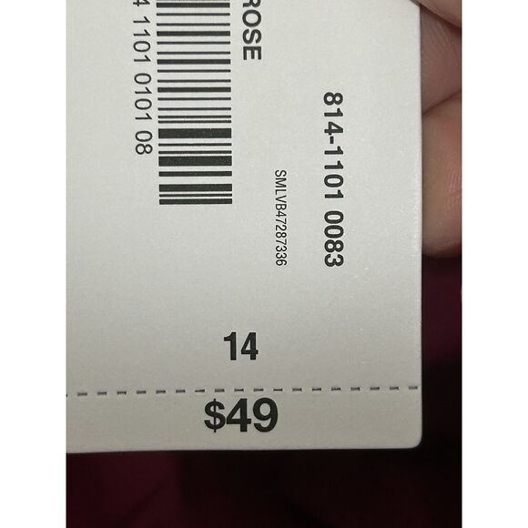 Liz Claiborne Women's Size 14 Pleated Dress Pants Wine Maroon - Picture 6 of 6